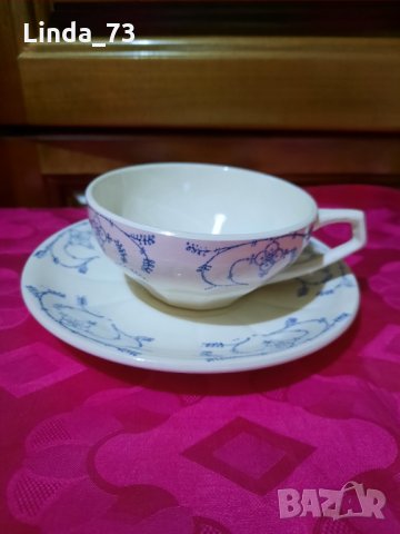 Чашка+чинийка-за чай-"CERANORD"-FRANCE-200мл.-3бр. Внос от Белгия., снимка 1 - Чаши - 35297892