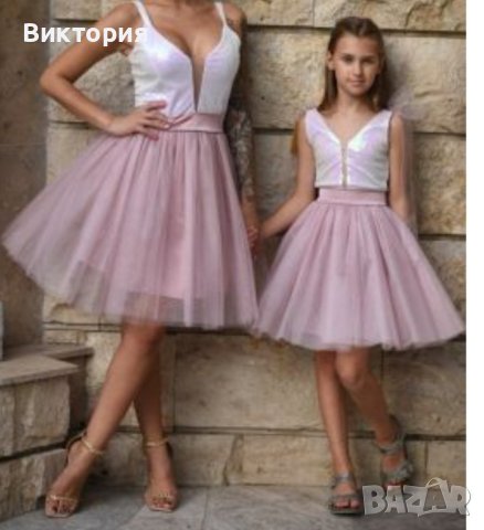 Нови еднакви рокли за майка и дъщеря , снимка 1 - Детски рокли и поли - 44096272