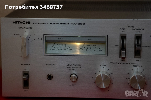 Усилвател HITACHI HA-330, снимка 6 - Ресийвъри, усилватели, смесителни пултове - 52505053