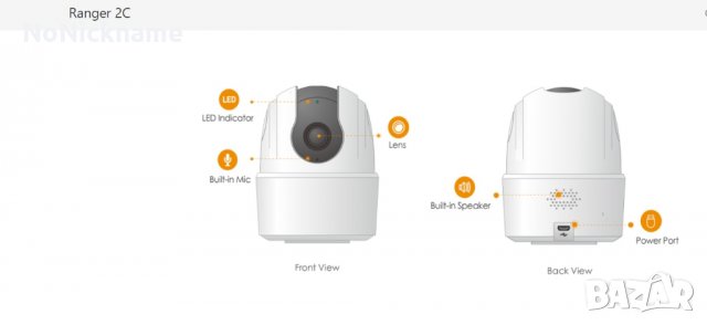 2MP/4MP Dahua Imou Ranger 2C WiFi Camera Вътрешна Охранителна Безжична Камера Бебефон, снимка 9 - IP камери - 33310208