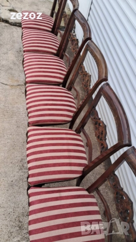 Комплект столове ретро 6+1, снимка 4 - Столове - 51986823