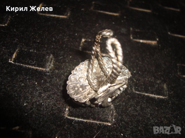 ВИНТИДЖ ПОСРЕБРЕН РЯДЪК АР-НУВО РЕТРО ПРЪСТЕН с ГОЛЯМ ФАСЕТИРАН ЦИТРИН РЪЧНА РАБОТА 20509, снимка 6 - Антикварни и старинни предмети - 32317898