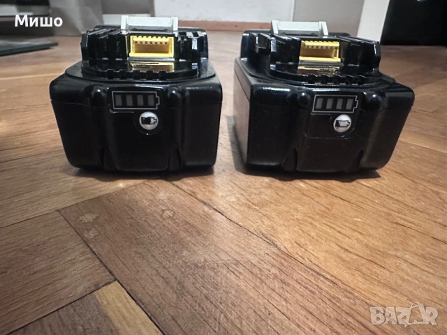 2 батерии Макита 5ан 18в като нови оригинални, снимка 3 - Винтоверти - 52500233