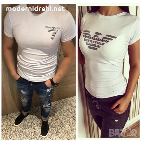 Дамска и мъжка тениска Armani, снимка 1 - Тениски - 27972447