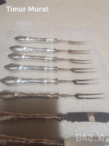 предлагам посребрени прибори 12бр. 100лв, снимка 5 - Прибори за хранене, готвене и сервиране - 52844282