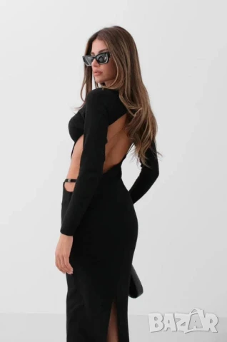 рокля с гол гръб от фино плетиво , снимка 3 - Рокли - 50877697