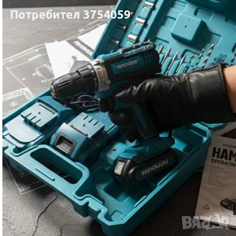 Комплект бормашина с двойна батерия и безчетков мотор за точност и мощност във всеки детайл, снимка 3 - Бормашини - 53152040