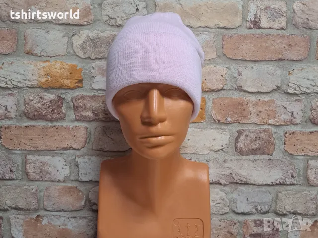 Нова зимна дамска/детска шапка в светлорозов цвят, снимка 4 - Шапки - 47663852