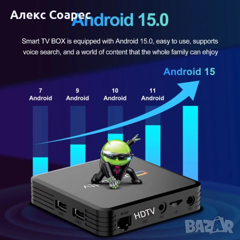 ТВ БОКС Set-top Box S905L3 Android 15.0 TV Box 8GB 128GB, снимка 5 - Плейъри, домашно кино, прожектори - 53521324