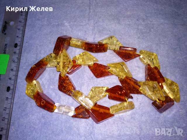 ПРЕКРАСНА ОГЪРЛИЦА КОЛИЕ ГЕРДАН ЕФЕКТНА ИМИТАЦИЯ на БАЛТИЙСКИ КЕХЛИБАР 26592, снимка 17 - Колиета, медальони, синджири - 40472548