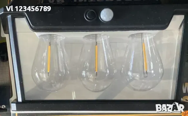 Тройна соларна лампа Solar за стена със сензор и 3 режима