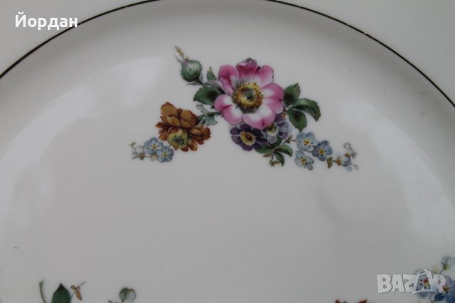 Немска порцеланова чиния ''Rossentall Ivory'', снимка 4 - Колекции - 43185017