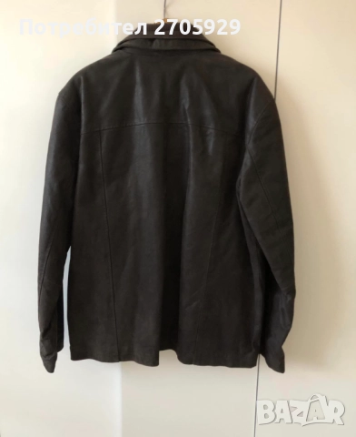 Кафяво яке от естествена кожа, размер 54(L/XL), снимка 6 - Якета - 51512184