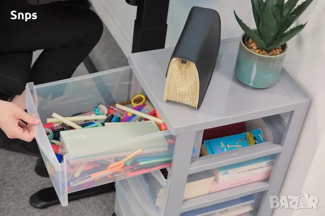 Пластмасови чекмеджета с колелца, органайзер за консумативи , снимка 3 - Други стоки за дома - 48513863