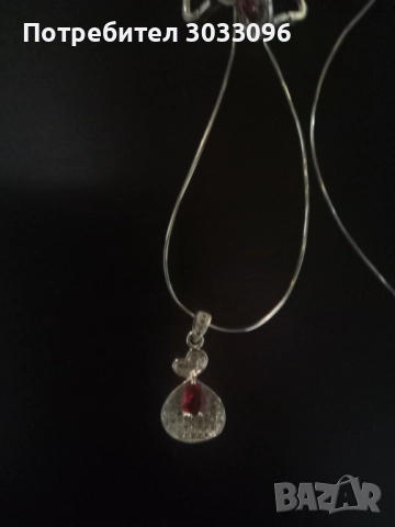 Сребърно колие с обеци, снимка 9 - Колиета, медальони, синджири - 52740724