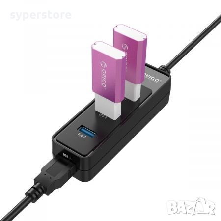 USB Хъб USB Разклонител Orico W5PH4-U3 USB3.0 4-портов Destktop HUB, снимка 4 - Друга електроника - 35621054