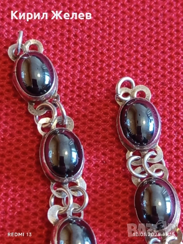 Сребърна гривна с Хематит красив аксесоар за ежедневието 52641, снимка 3 - Гривни - 53070410