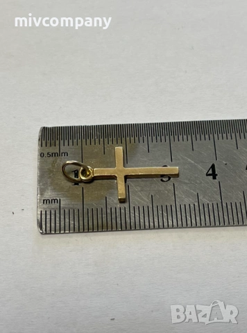 Златна висулка(кръст) 1.30гр., снимка 4 - Колиета, медальони, синджири - 53112341