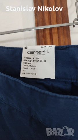 Спортен панталон Carhartt WIP - Calder Pant Dyed Dark Navy, Size 34, снимка 5 - Панталони - 51857134