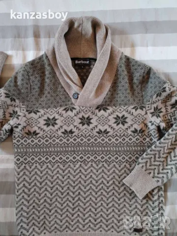 barbour winkfield fair isle barley - страхотен мъжки пуловер 100% ламска вълна М, снимка 7 - Пуловери - 48632957