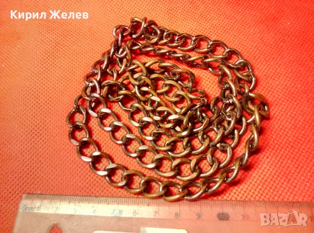 ЗДРАВ ПОМЕДНЕН ЛАНЕЦ ВЕРИЖКА КОЛИЕ от БЛАГОРОДНА СТОМАНА ВИНТИДЖ ПЛЕТКА 47320, снимка 2 - Колиета, медальони, синджири - 47296122