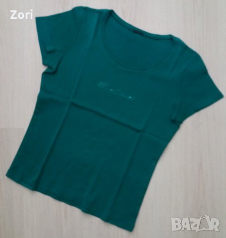 Тъмнозелена тениска , снимка 1 - Тениски - 28423289