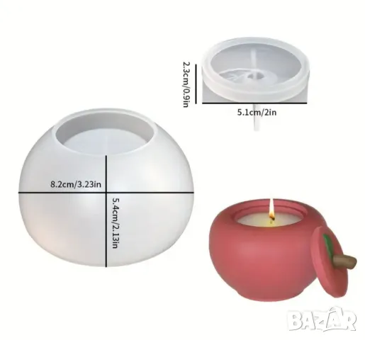 Молд бурканче ябълка , снимка 6 - Форми - 49667471