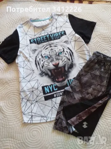 Лат спортен екип панталон и тениска 152 /158 / 164 , снимка 2 - Детски къси панталони - 49781231