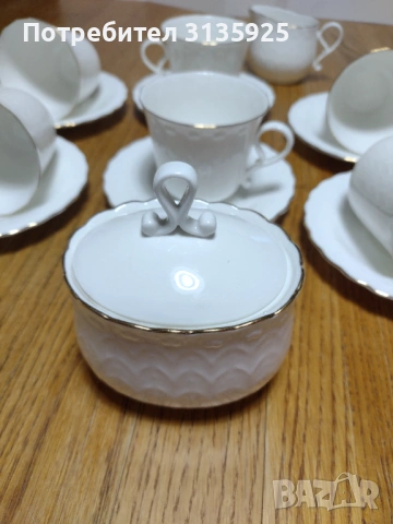 Продавам костен порцеланов сервиз за чай, снимка 6 - Сервизи - 53481717