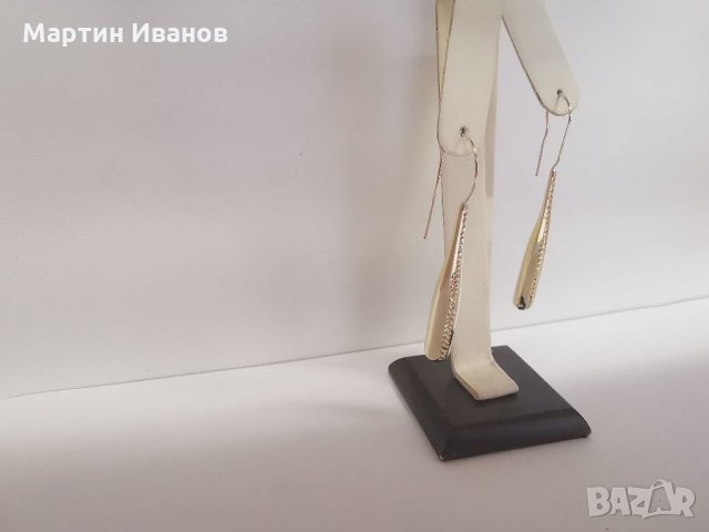 Златни обеци бухалки , снимка 2 - Обеци - 35275573