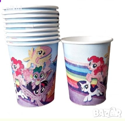 Малкото Пони My Little Pony 10 бр картонени чаши парти рожден ден, снимка 3 - Чаши - 19994749