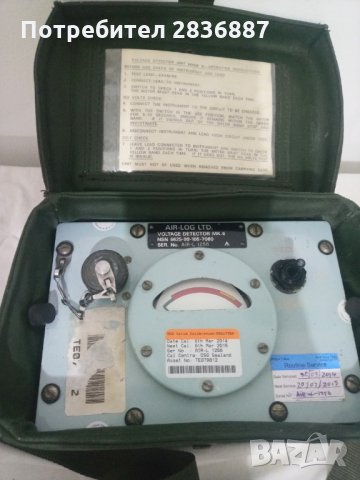 Air Log Ltd Детектор за напрежение, Mk6. NSN 6625-99-105-7080, MOD Navy Dept
