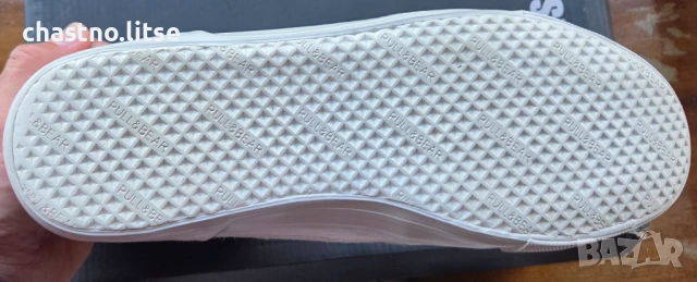 Високи, бели, мъжки маратонки Pull&Bear, снимка 5 - Маратонки - 50760666