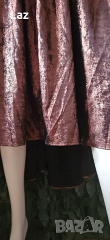 официална рокля в бронз Promod, снимка 4 - Рокли - 52353352