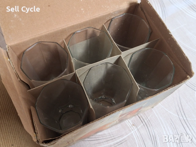 ✅КОМПЛЕКТ СТЪКЛЕНИ ЧАШИ❗, снимка 4 - Чаши - 53042521