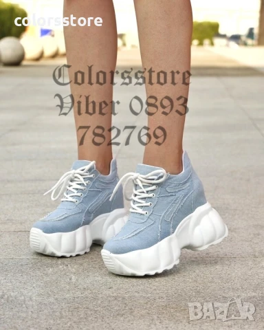 Кецове на платформа - деним - PA90 