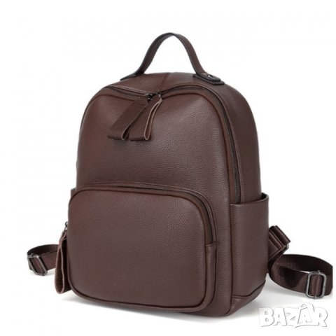 Дамска раница Естествена кожа Brown 1154, снимка 8 - Чанти - 44000285
