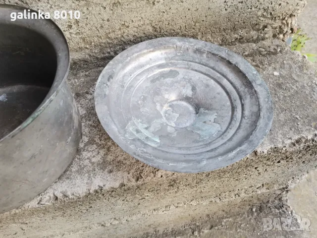 Стара медна тенжера, снимка 5 - Антикварни и старинни предмети - 50154616