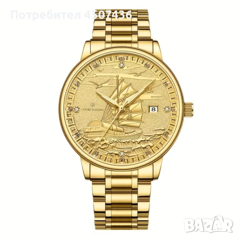 LOUIE JUELEN Дизайнерски,винтидж автоматичен,механичен часовник,21 камъка,Резерва мощност:48 часа, снимка 3 - Мъжки - 51166210