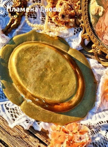 Стара френска фруктиера от масивен бронз, снимка 2 - Други ценни предмети - 53173408