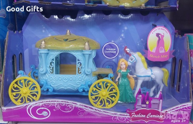 Кукла Принцеса Пепеляшка с Каляска и кон
