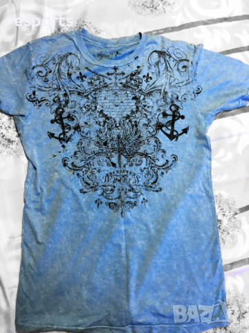 Автентична мъжка тениска Aqua VI Uncharted Waters- Blue Lava Wash M Medium, снимка 2 - Тениски - 29709989
