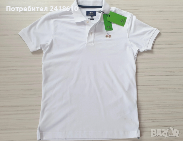 La Martina  Pique Cotton Slim Fit  Mens Size M НОВО! ОРИГИНАЛ! Мъжка Тениска!, снимка 3 - Тениски - 53450311