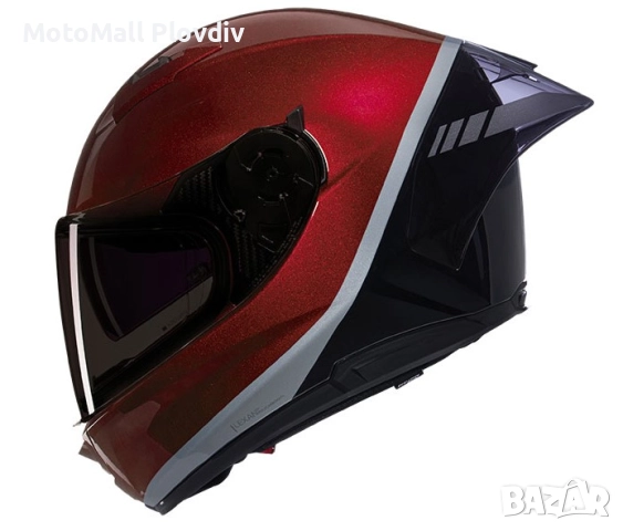 Каска Nolan N60-6 Sport Verniciatura Speciale 349 Red Black Gray – Гланц ECE 22.06, снимка 2 - Аксесоари и консумативи - 51893972