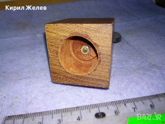 СТАРА ИНТЕРЕСНА НАГРАДА " СРЕБЪРНА " За 2-ро МЯСТО МЕТАЛНА с ДЪРВЕН ПОСТАМЕНТ 41344, снимка 4 - Колекции - 43980885