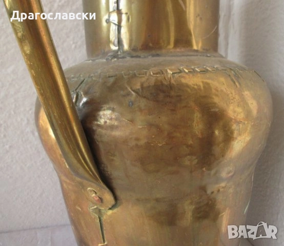 Съдове: стар метален съд, капак, чучур, ибрик месинг бронз, месинг, бакър, менче, гюм, снимка 18 - Антикварни и старинни предмети - 28878037