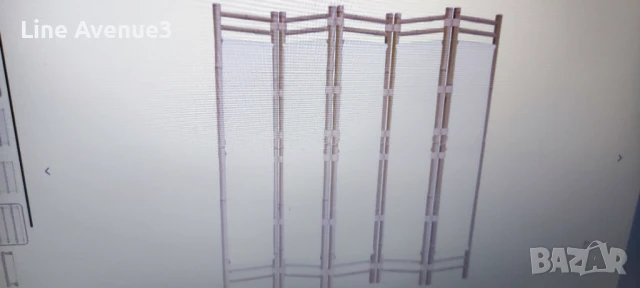 Сгъваема 5-панелна преграда за стая 200 см бамбук и платно, снимка 5 - Паравани - 51137859