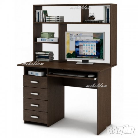 Бюро 110см. с надстройка,4 чекмеджета и клавиатура(код-1124), снимка 4 - Бюра - 28550765