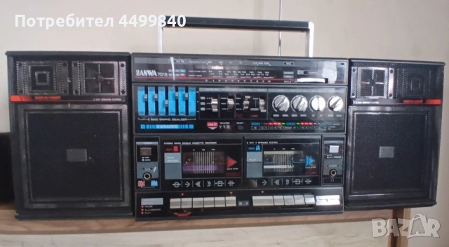 ПРОДАВАМ МНОГО РЯДЪК МОДЕЛ КАСЕТОФОН ДОСТА ТЕЖЪК ( ОБСЛУЖЕН) ( SANWA-701B ) 