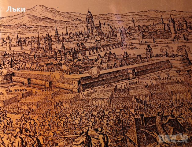 Медна картина,гравюра Битка при Франкфурт. , снимка 6 - Картини - 33186887
